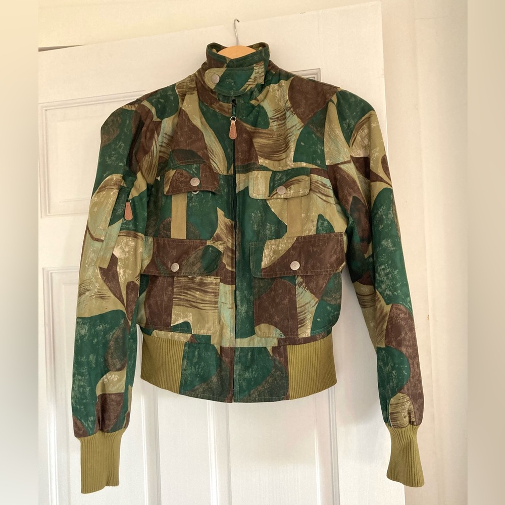 L.A.M.B. gwen stefani Camouflage Bomber Jacket, Size XS